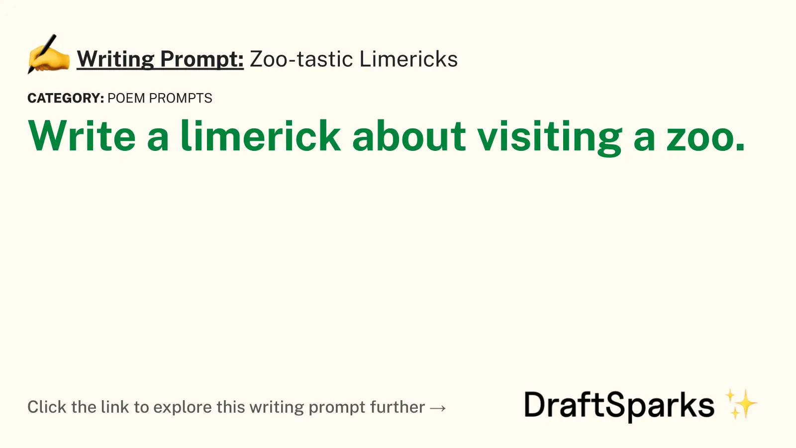Zoo-tastic Limericks