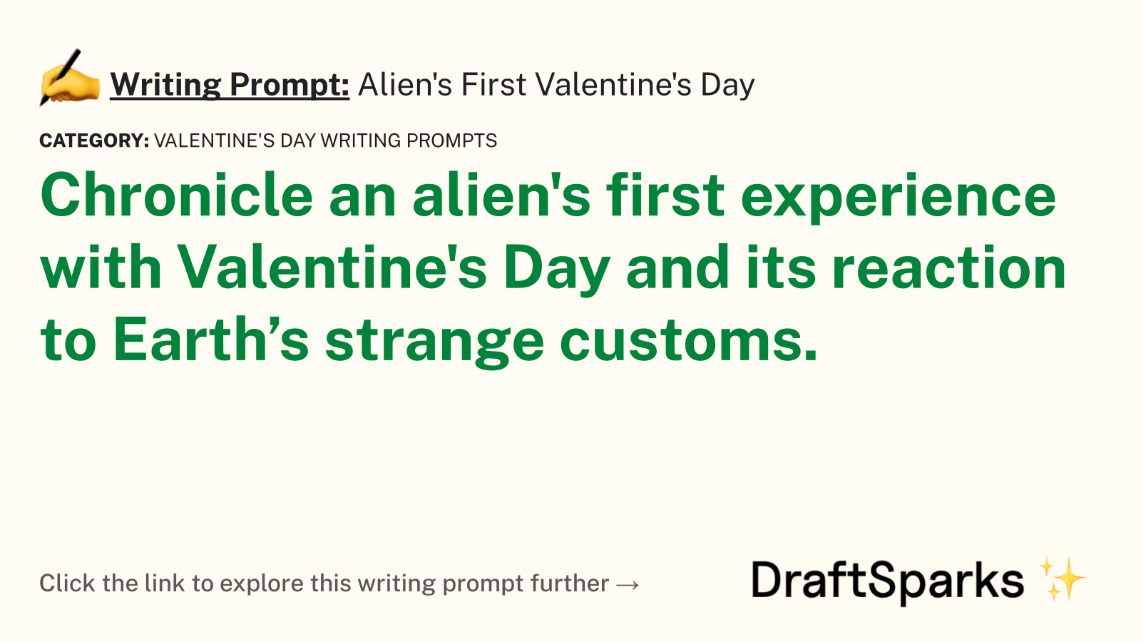 Alien’s First Valentine’s Day