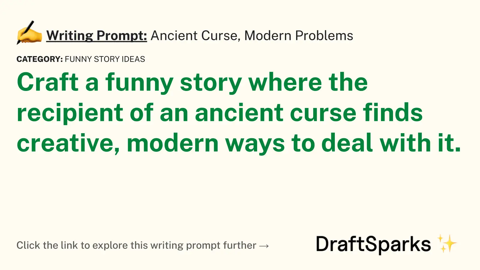 Ancient Curse, Modern Problems