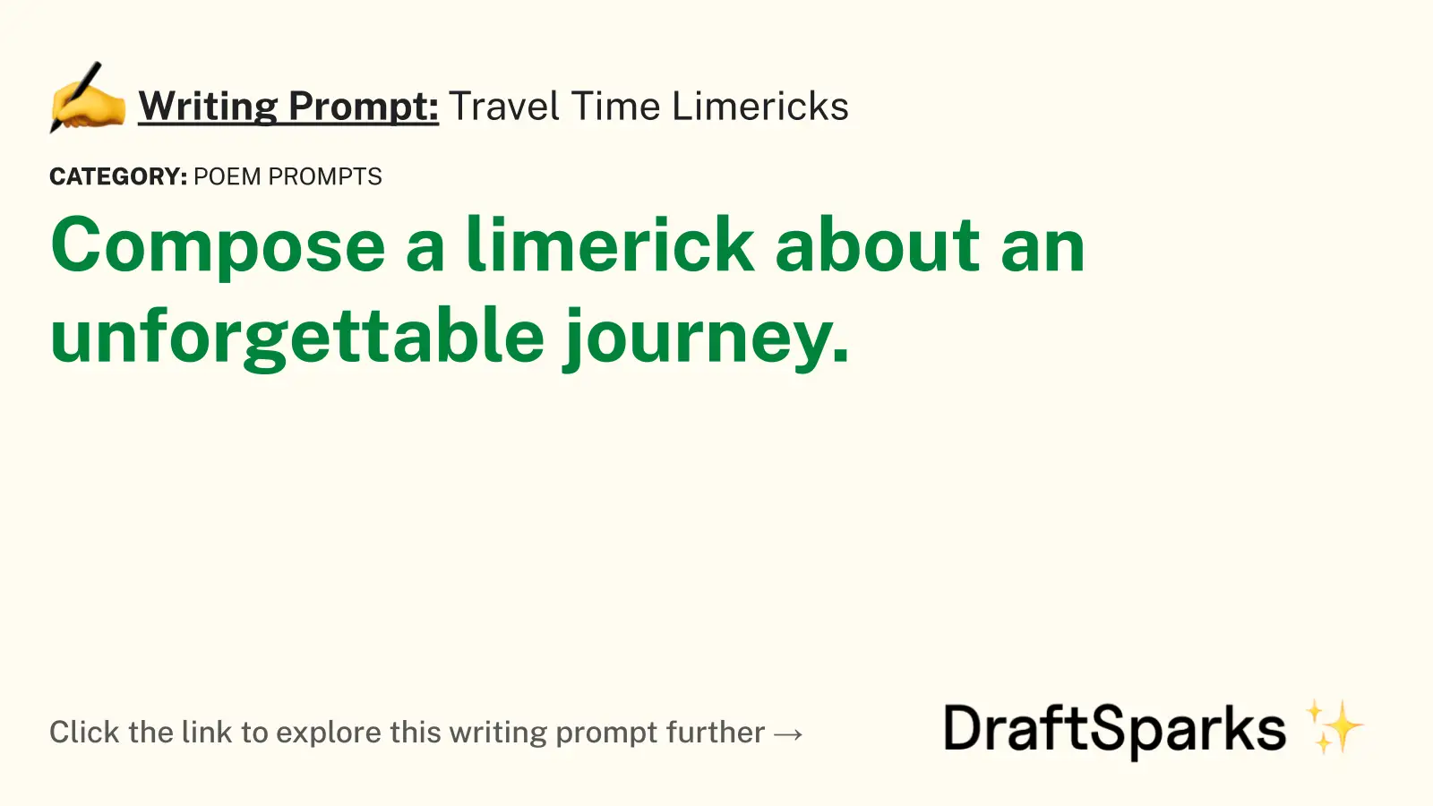 Travel Time Limericks