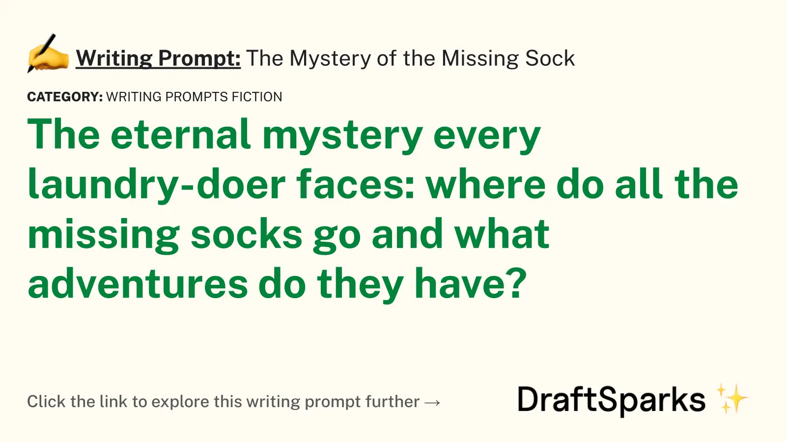 The Mystery of the Missing Sock