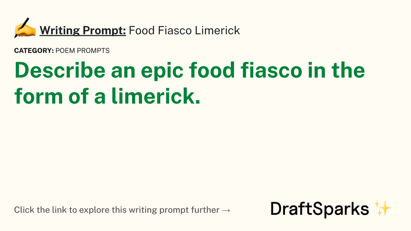 Food Fiasco Limerick