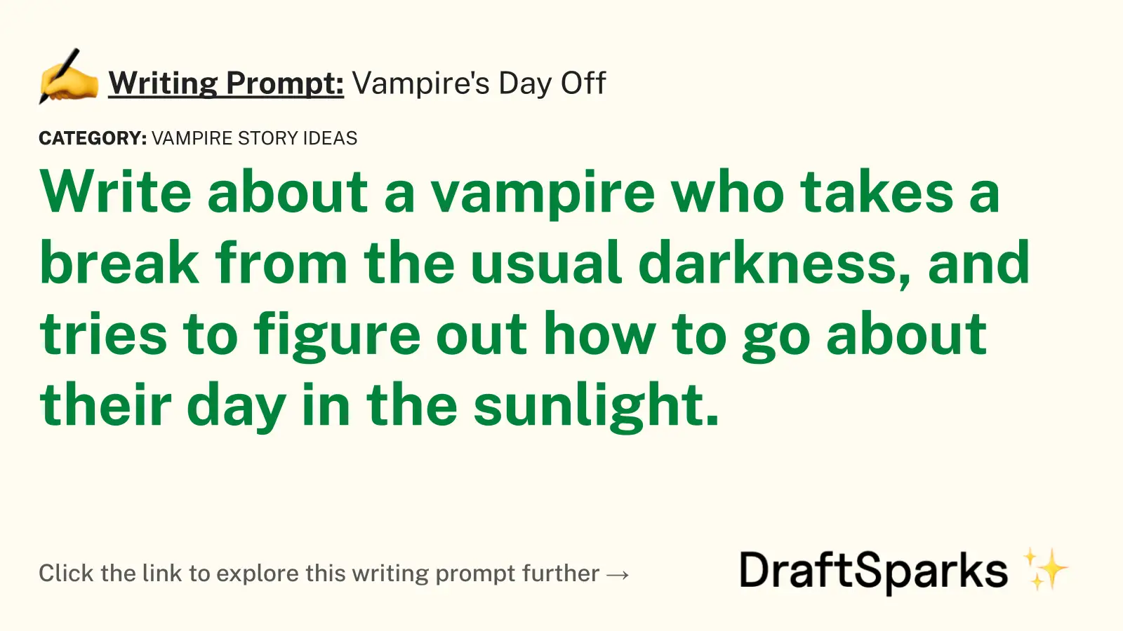 Vampire’s Day Off