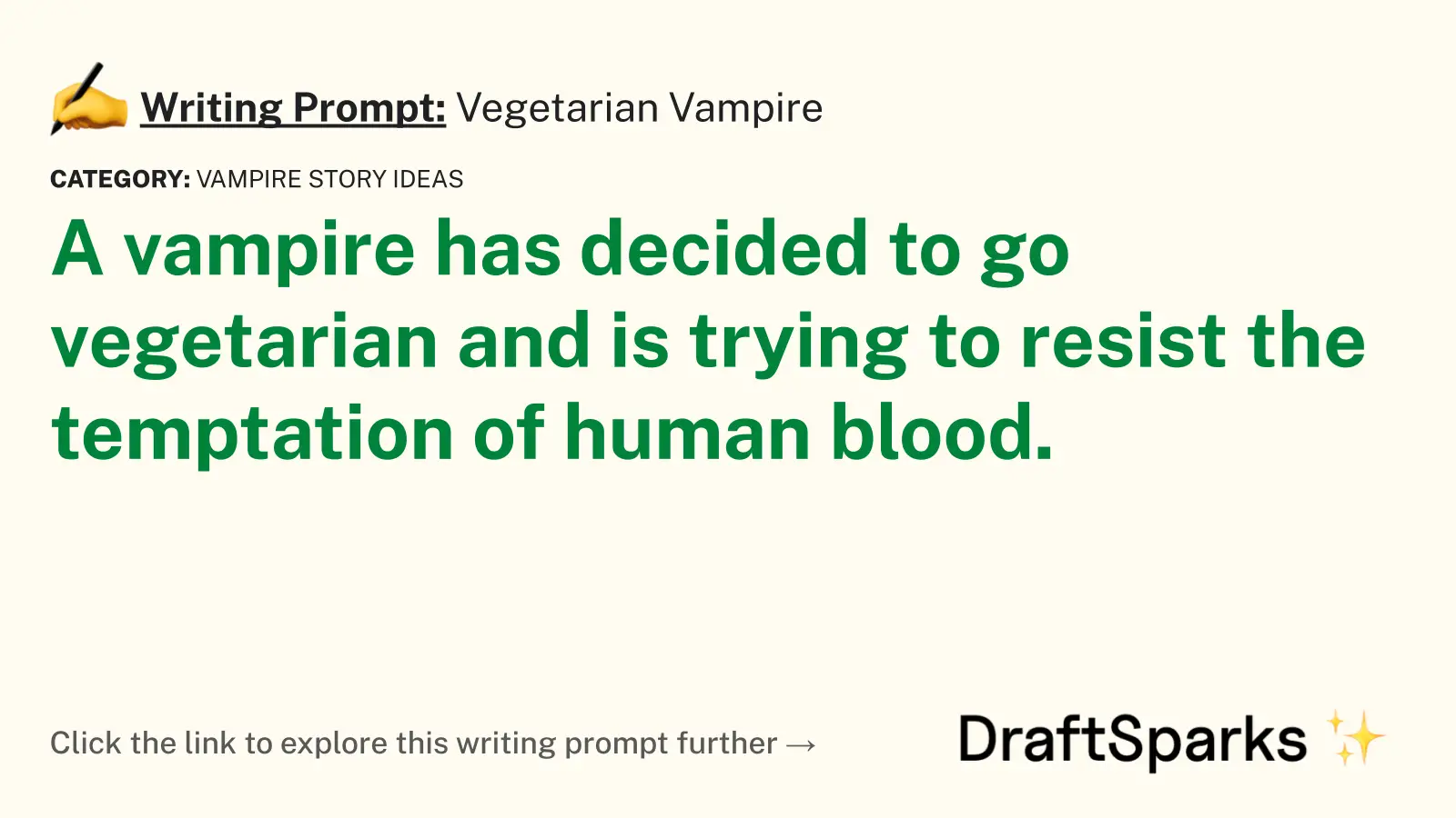 Vegetarian Vampire