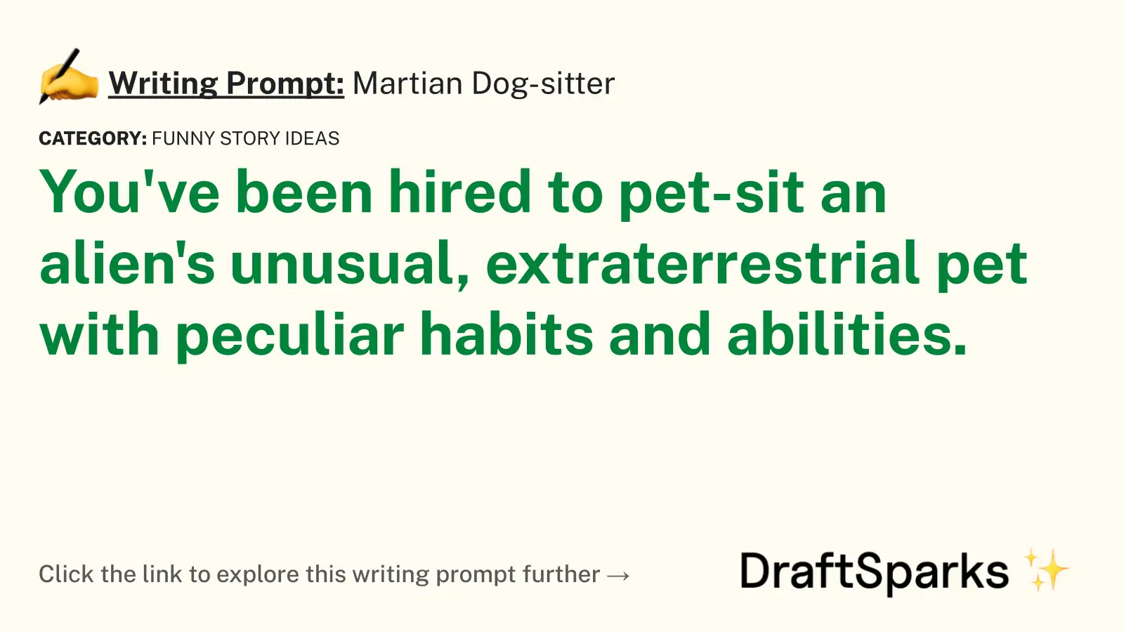 Martian Dog-sitter