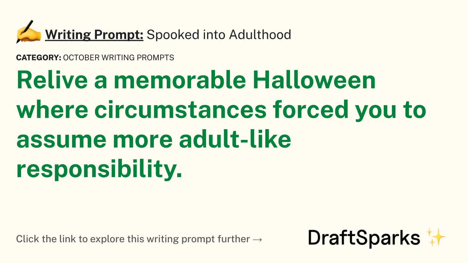 Spooked into Adulthood