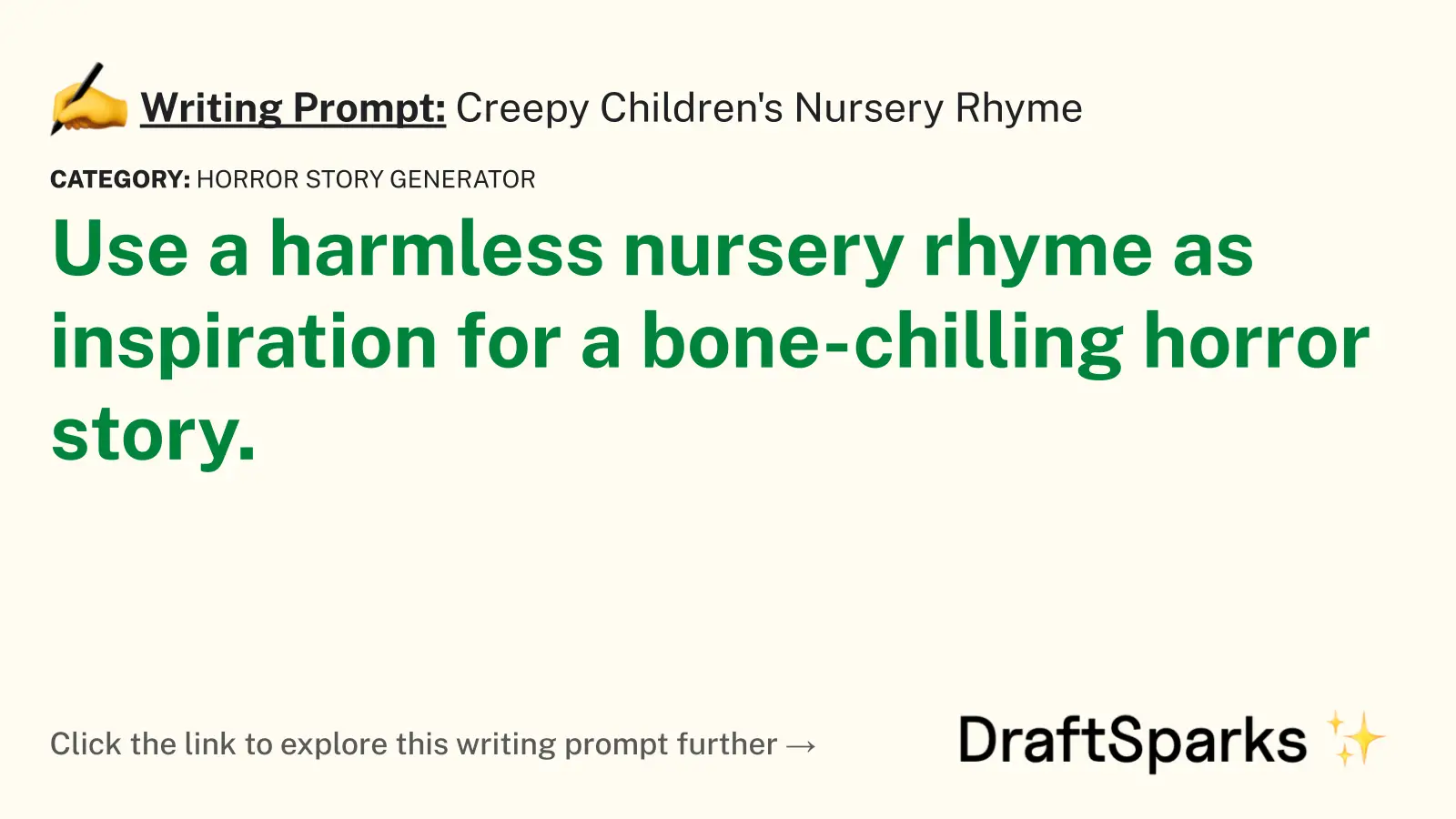 Creepy Children’s Nursery Rhyme