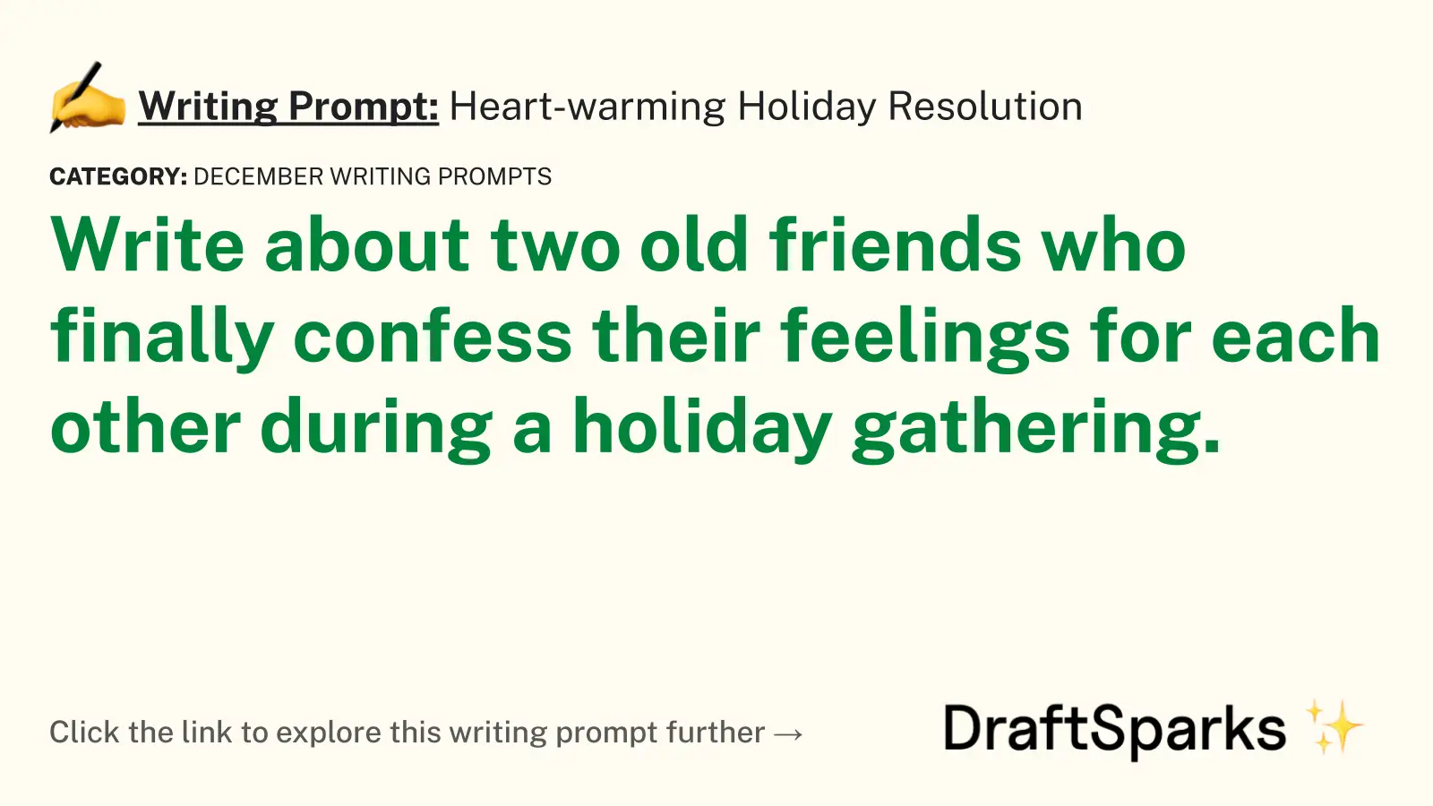 Heart-warming Holiday Resolution