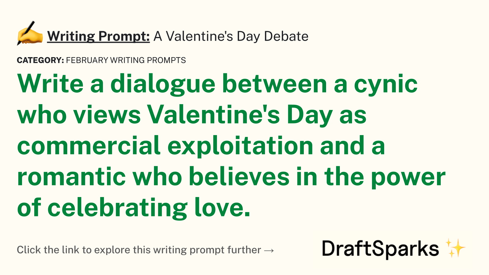 A Valentine’s Day Debate
