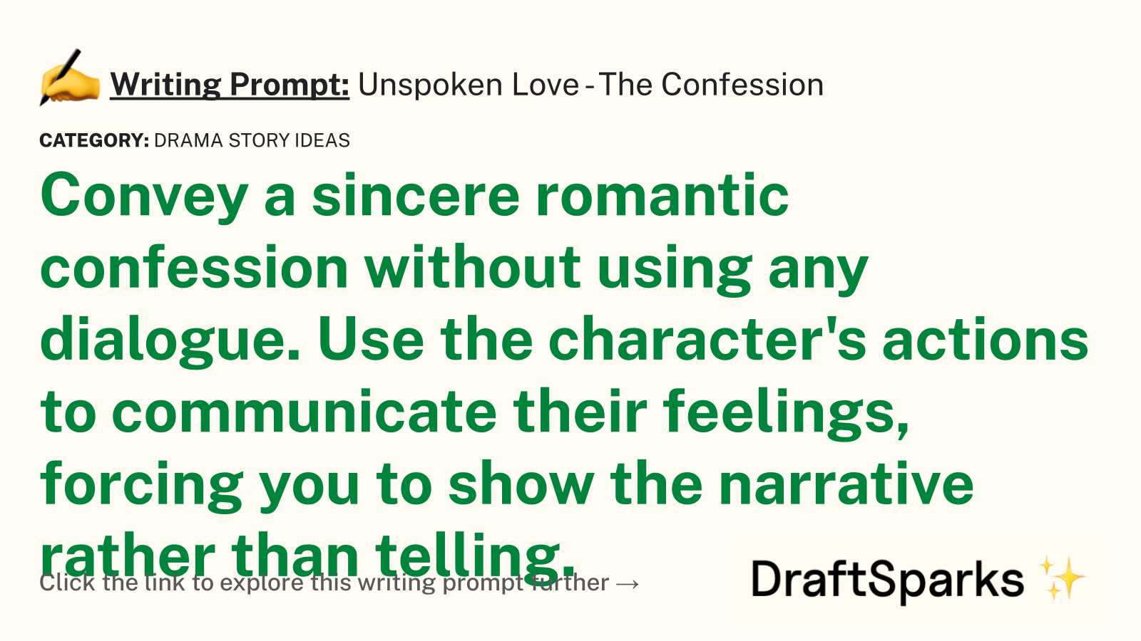 Unspoken Love – The Confession