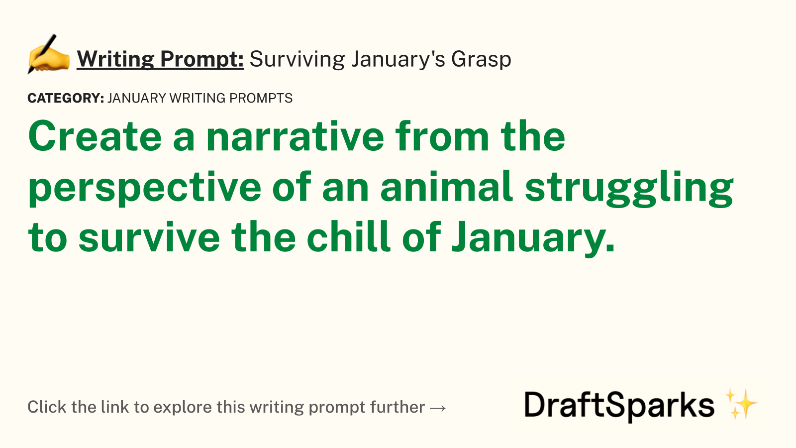 Surviving January’s Grasp