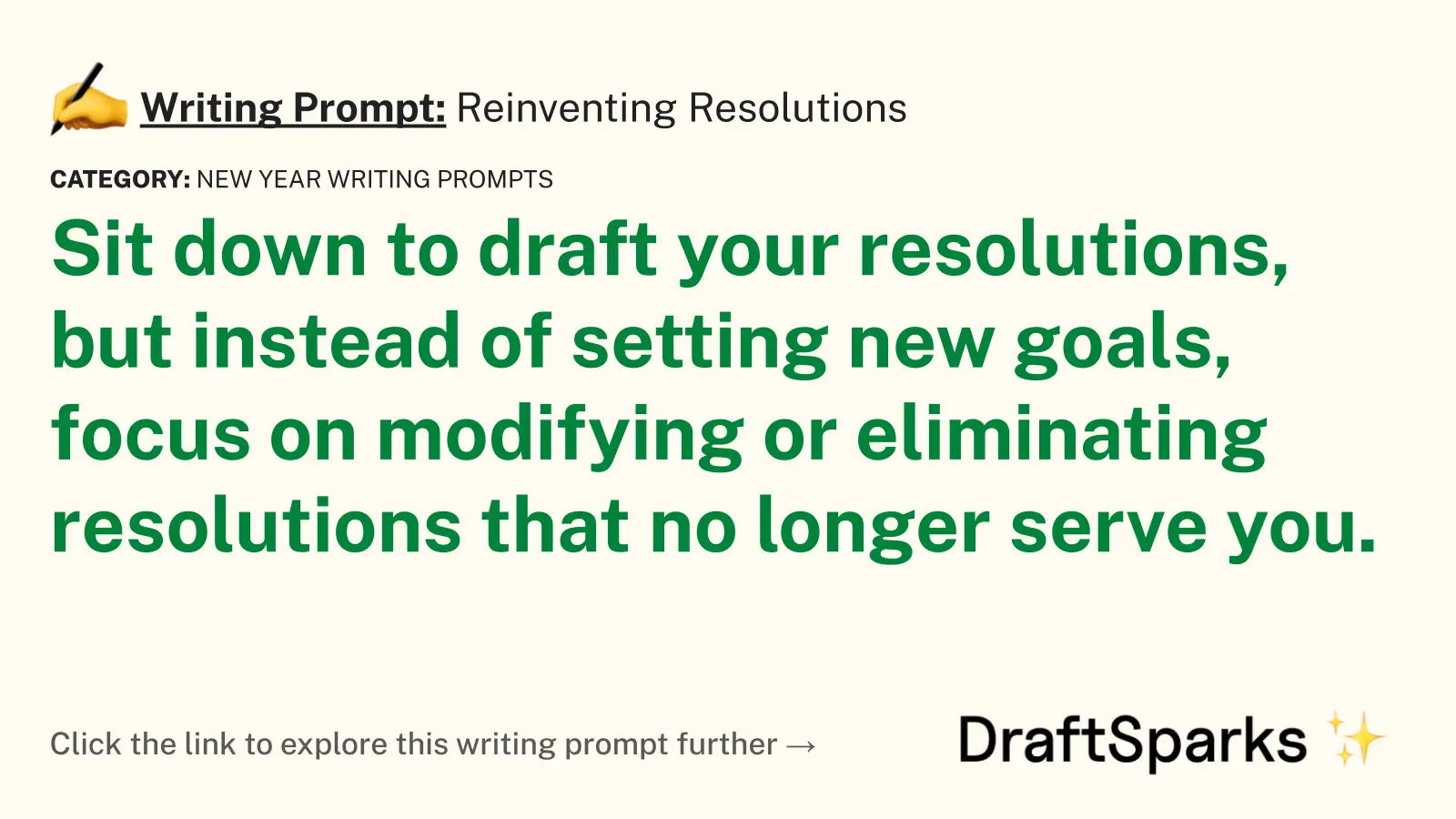 Reinventing Resolutions