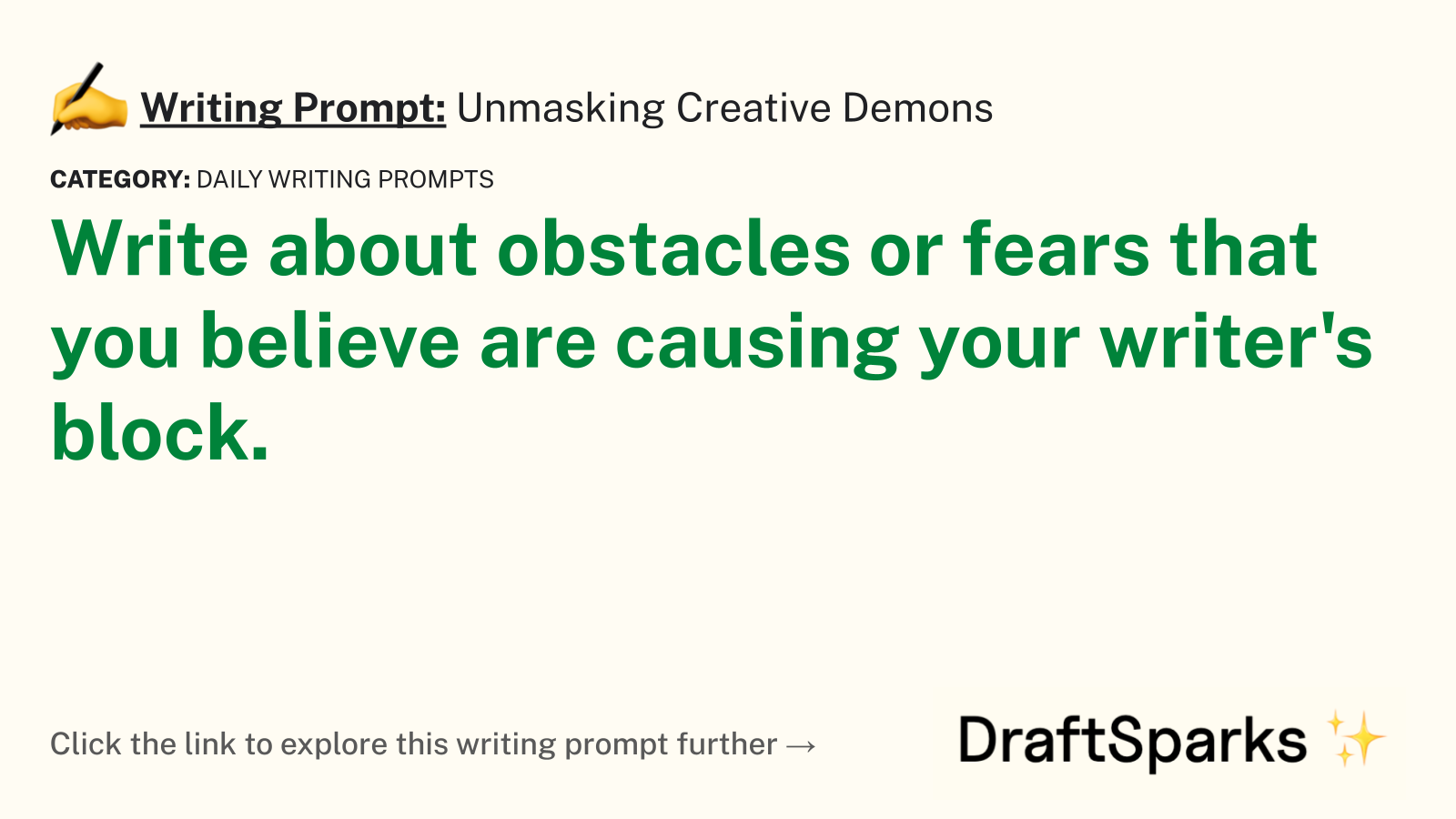 Unmasking Creative Demons
