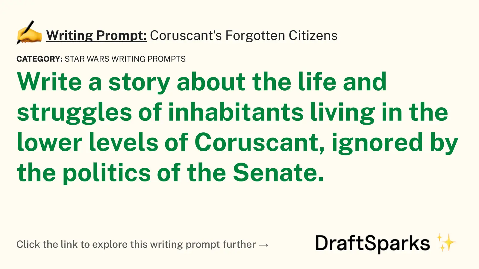 Coruscant’s Forgotten Citizens