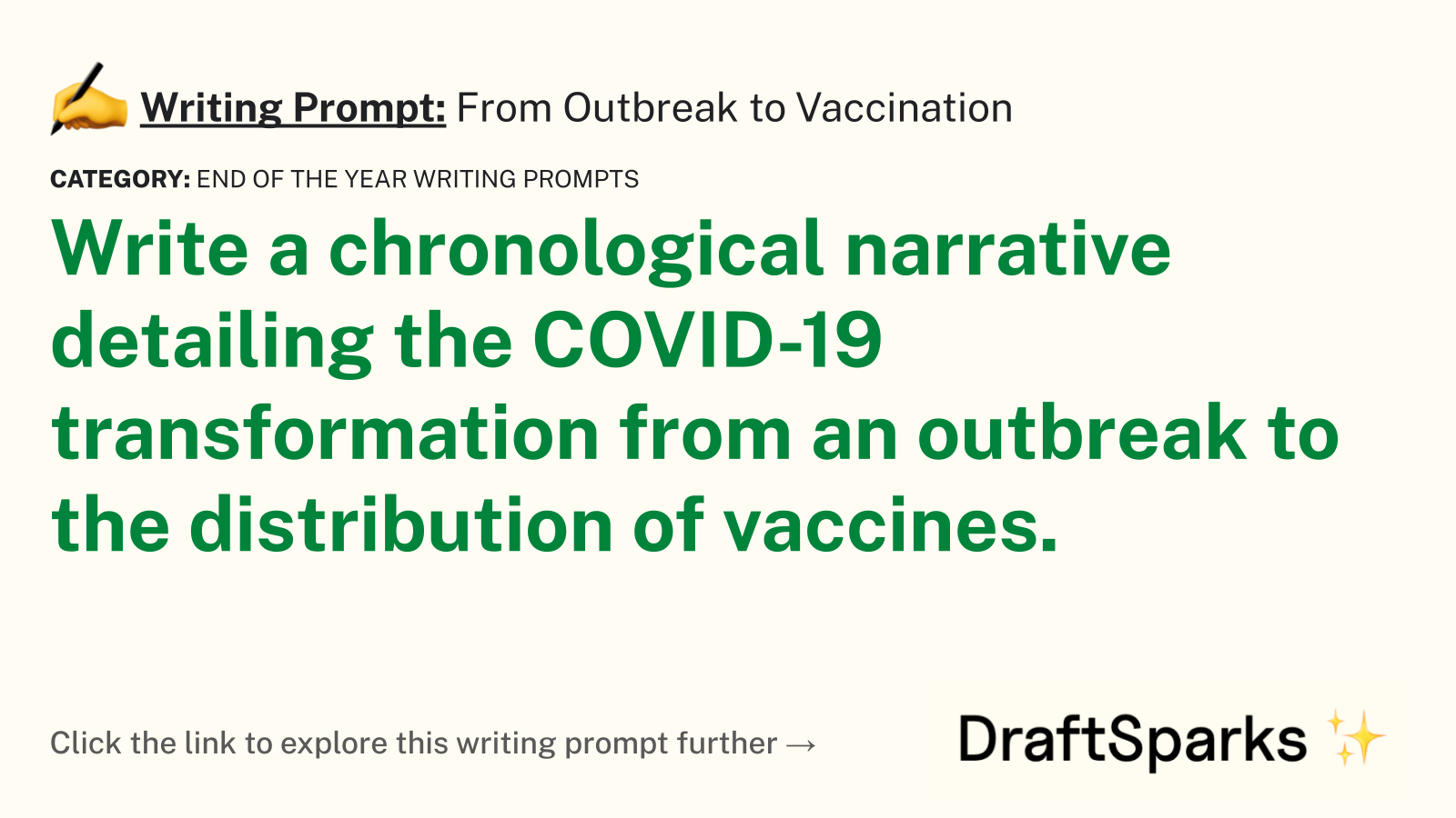 From Outbreak to Vaccination