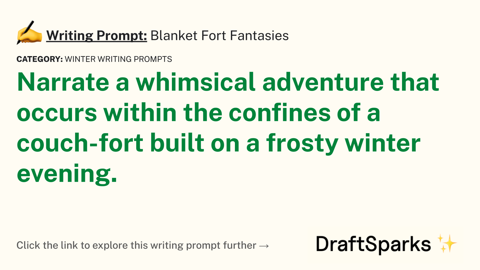 Blanket Fort Fantasies