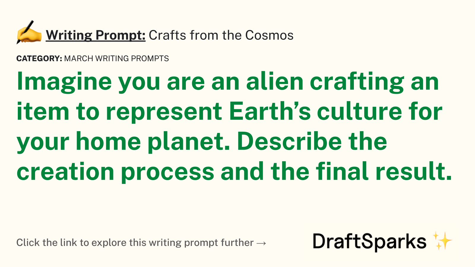 Crafts from the Cosmos