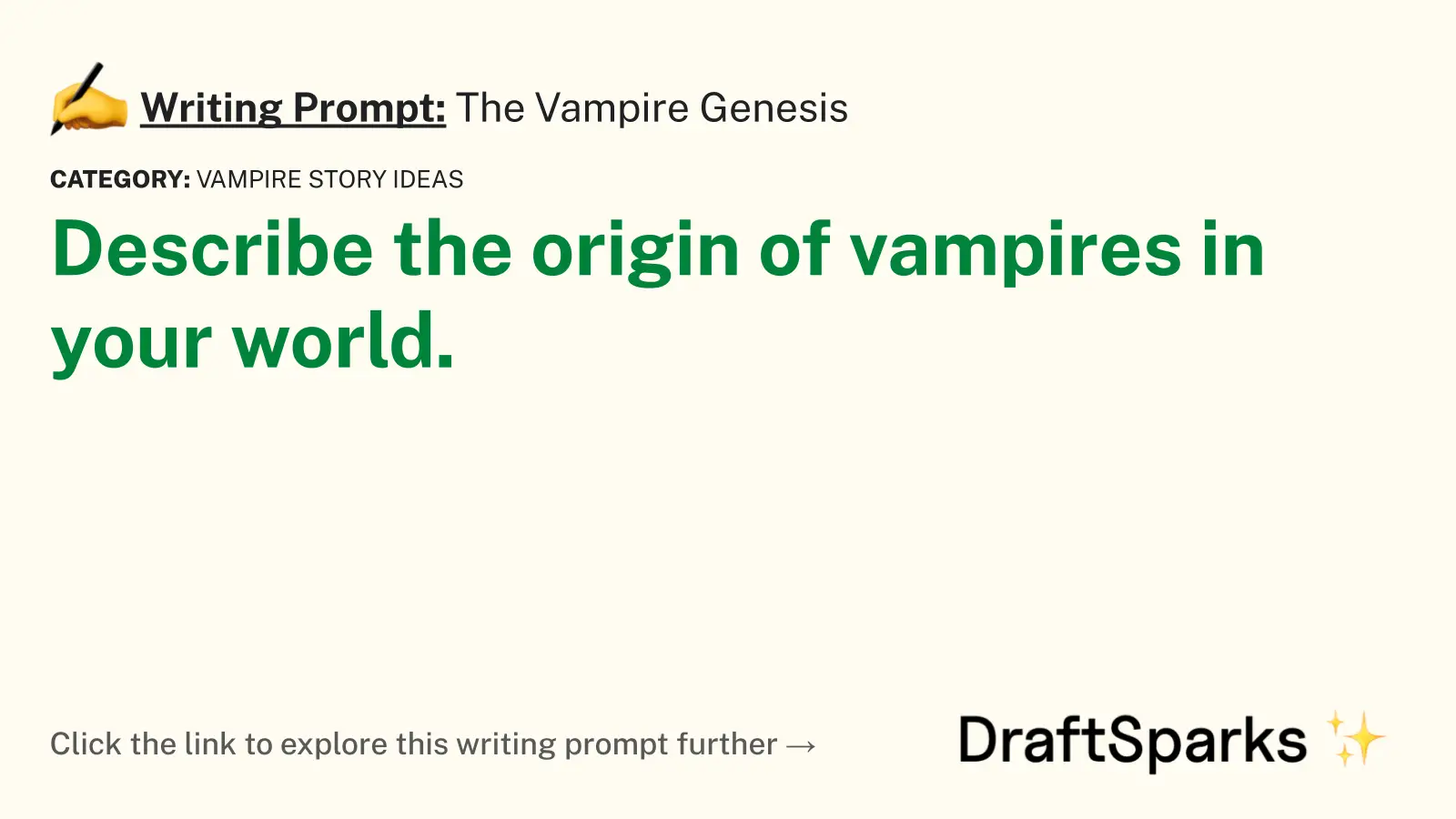 The Vampire Genesis
