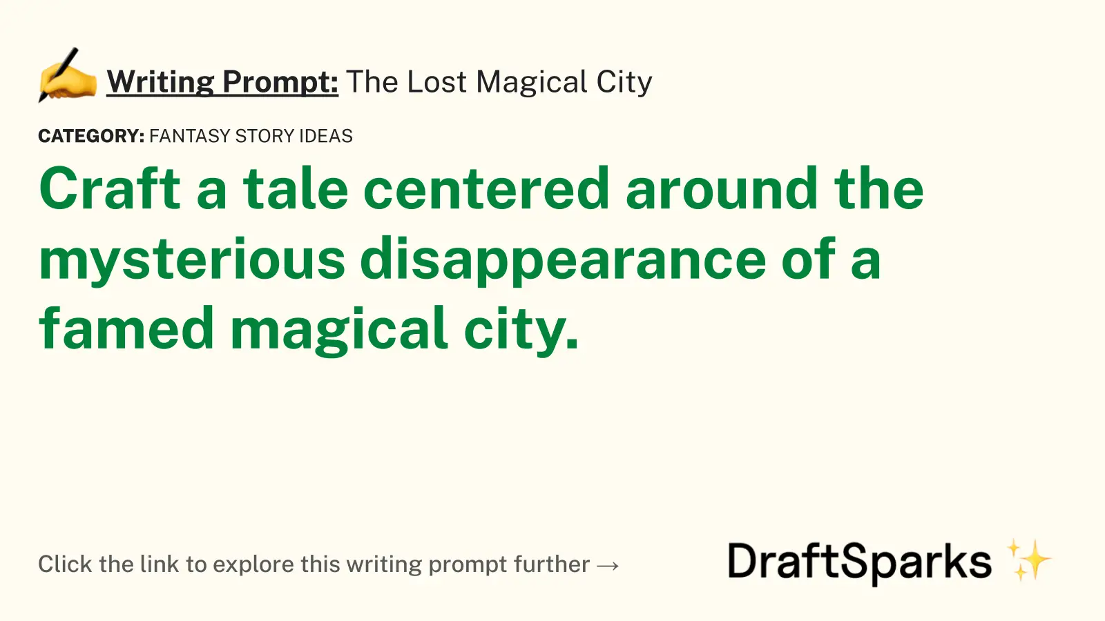 The Lost Magical City