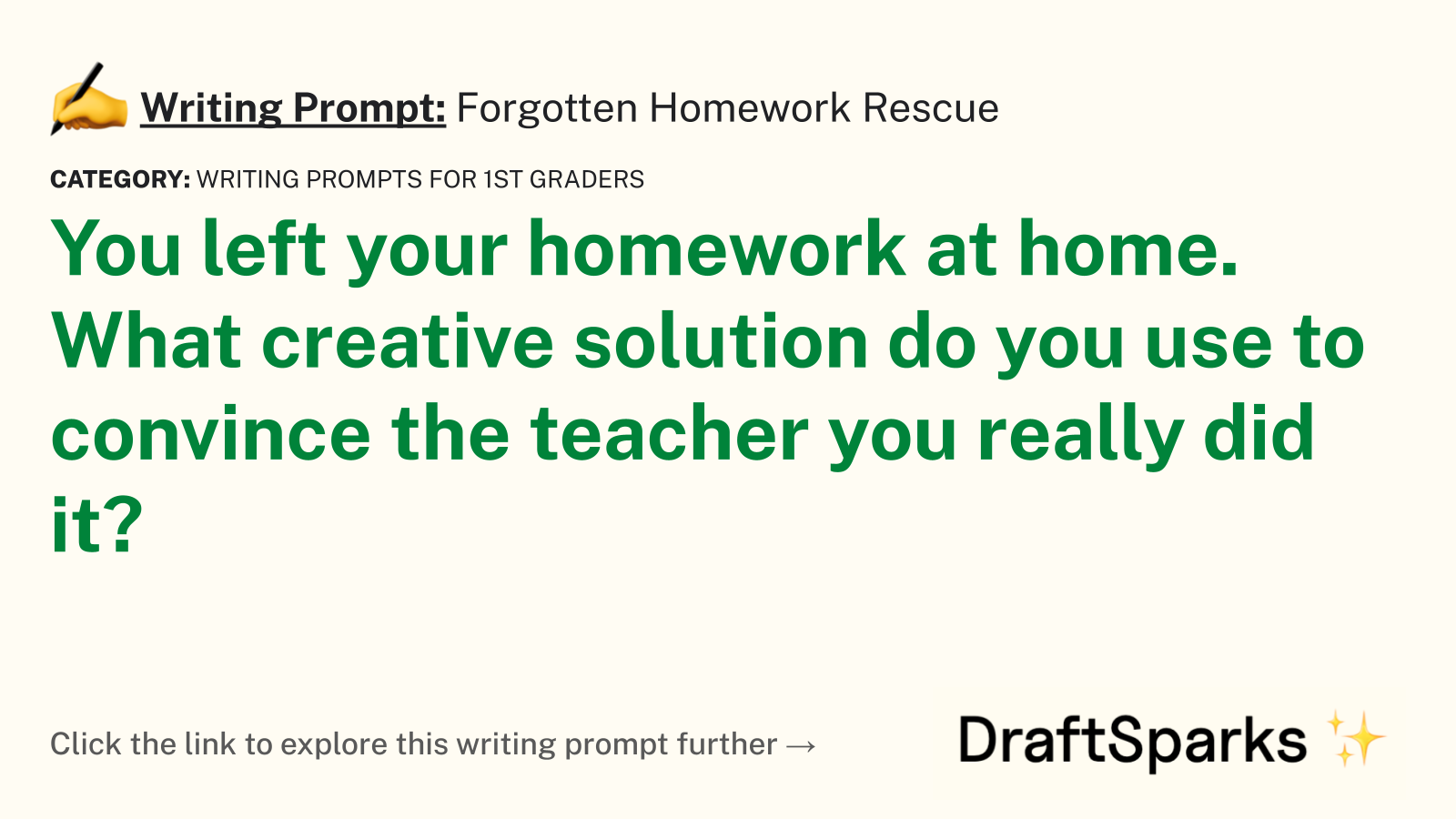 Forgotten Homework Rescue