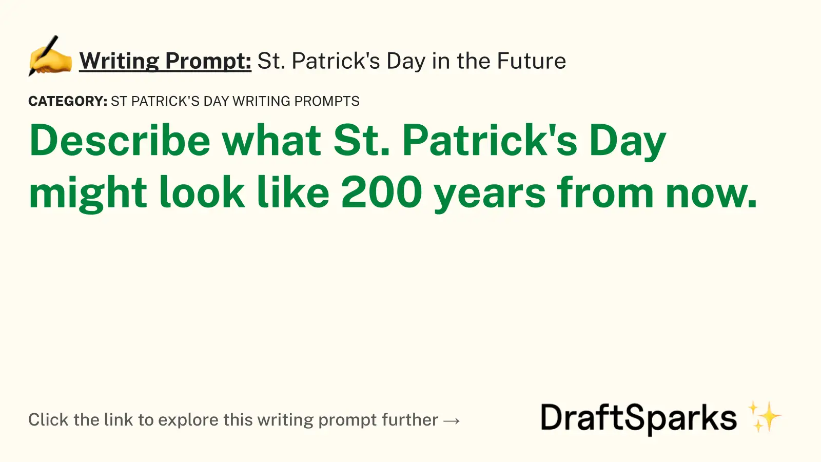 St. Patrick’s Day in the Future