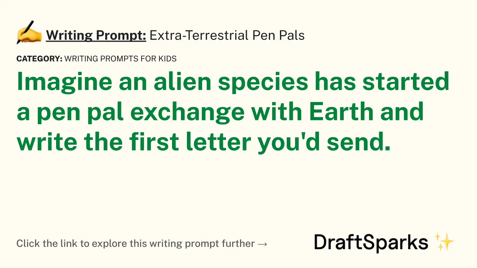 Extra-Terrestrial Pen Pals