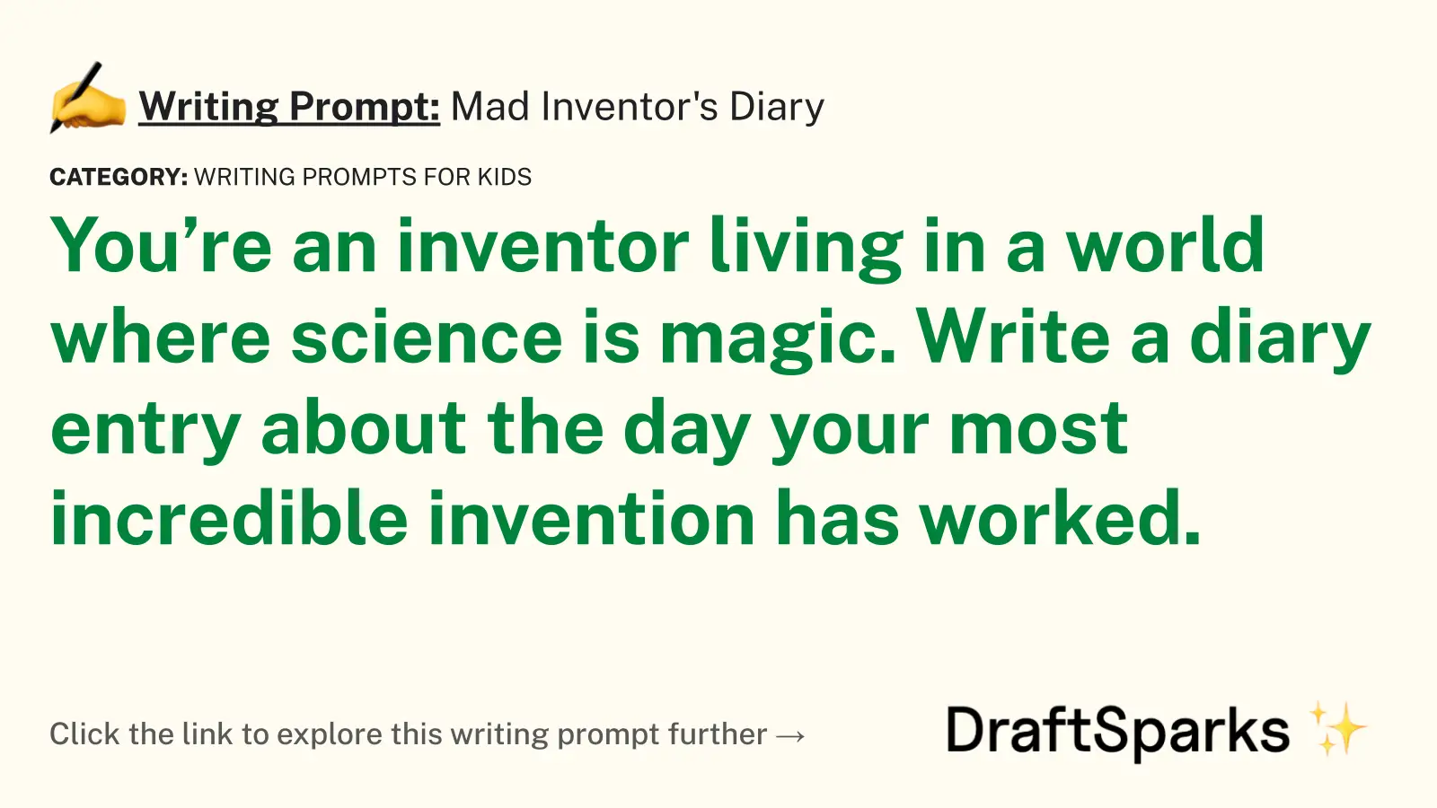 Mad Inventor’s Diary