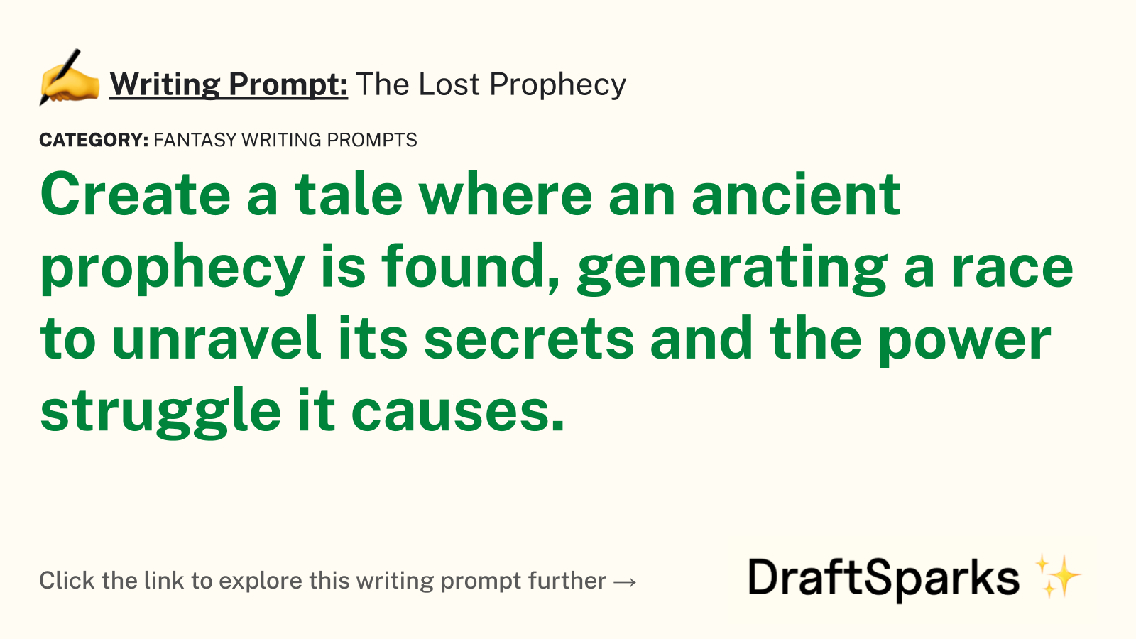 The Lost Prophecy