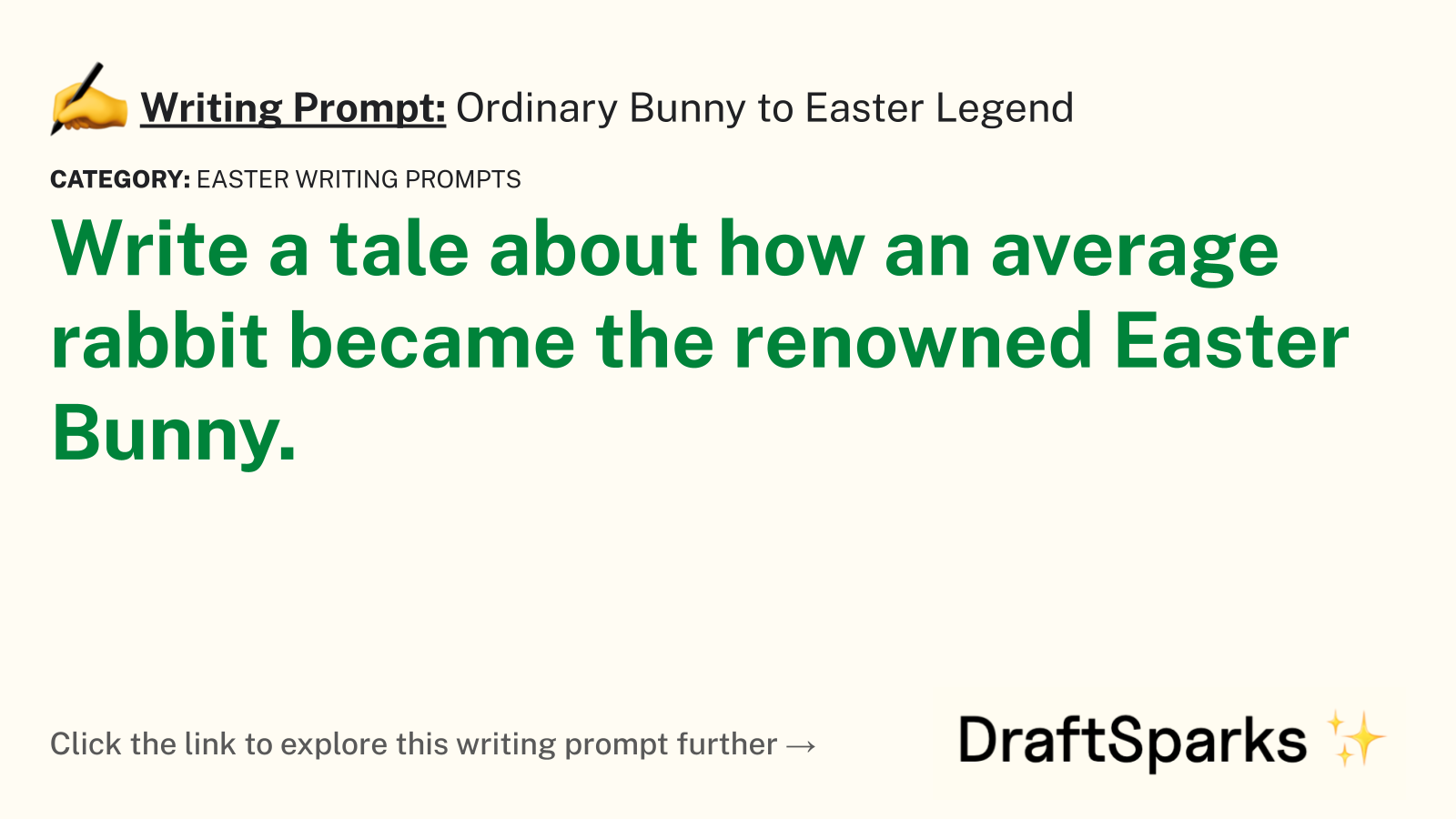 Ordinary Bunny to Easter Legend
