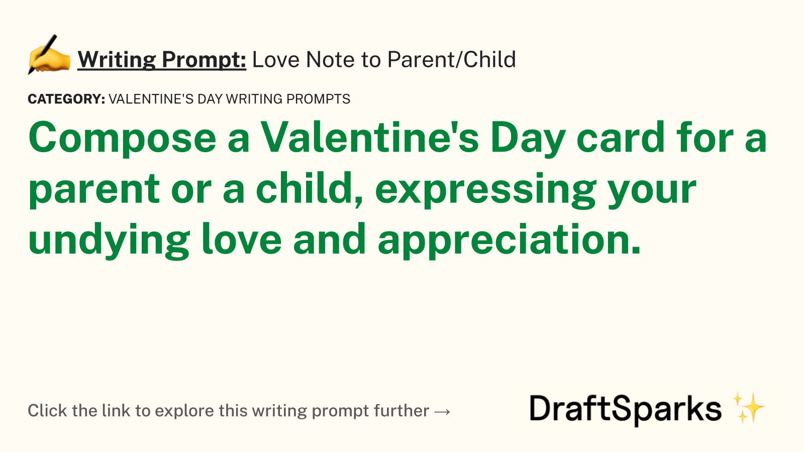 Love Note to Parent/Child