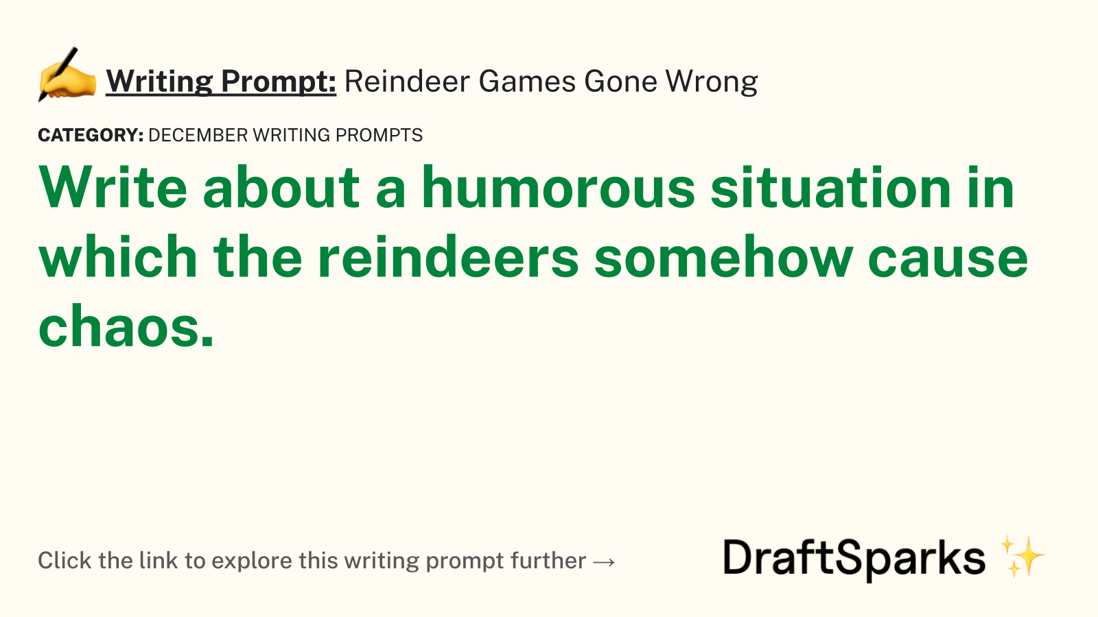 Reindeer Games Gone Wrong