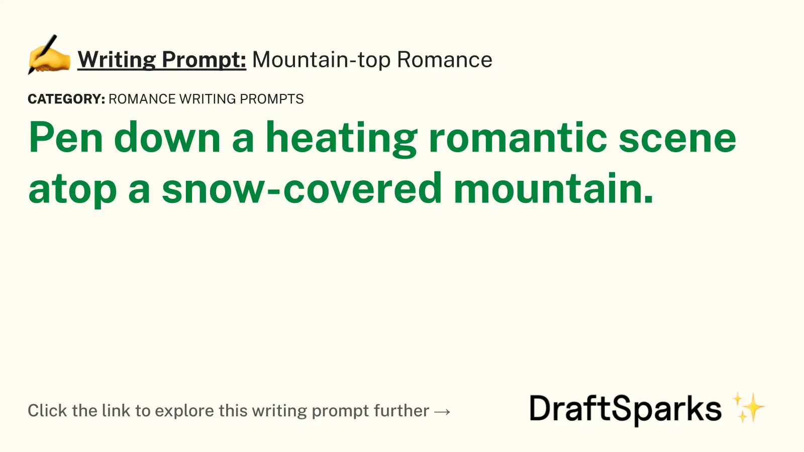 Mountain-top Romance