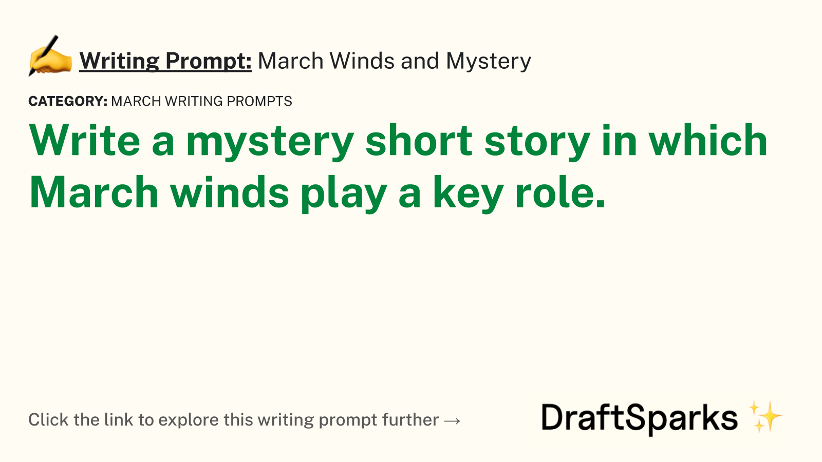 March Winds and Mystery
