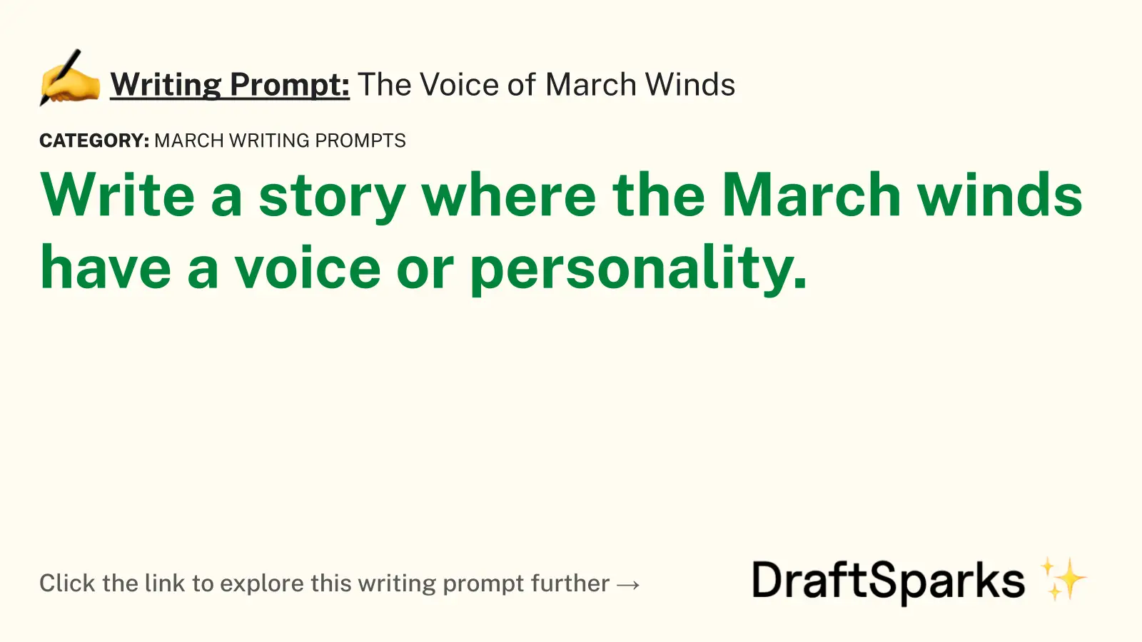 The Voice of March Winds