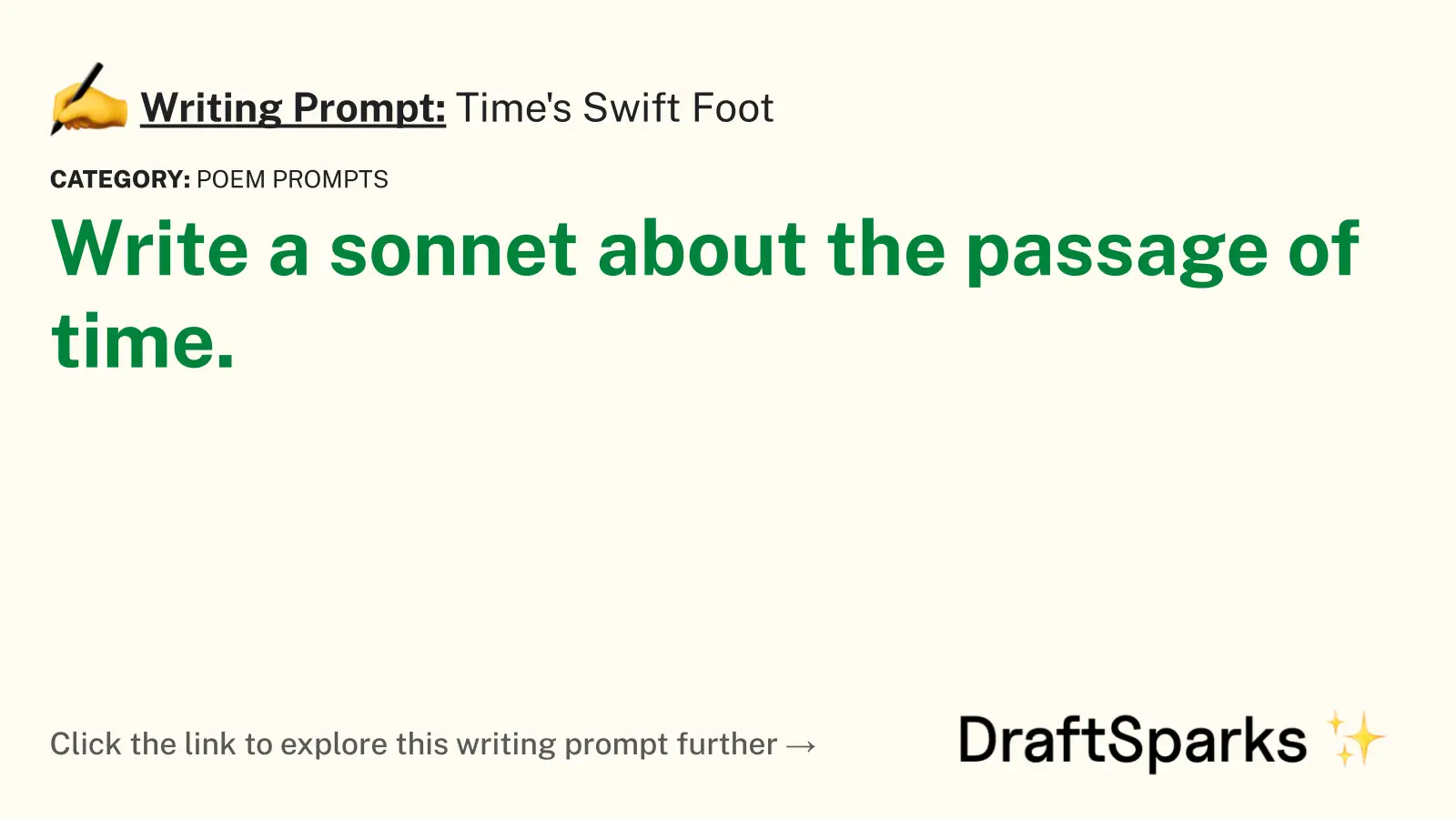 Time’s Swift Foot