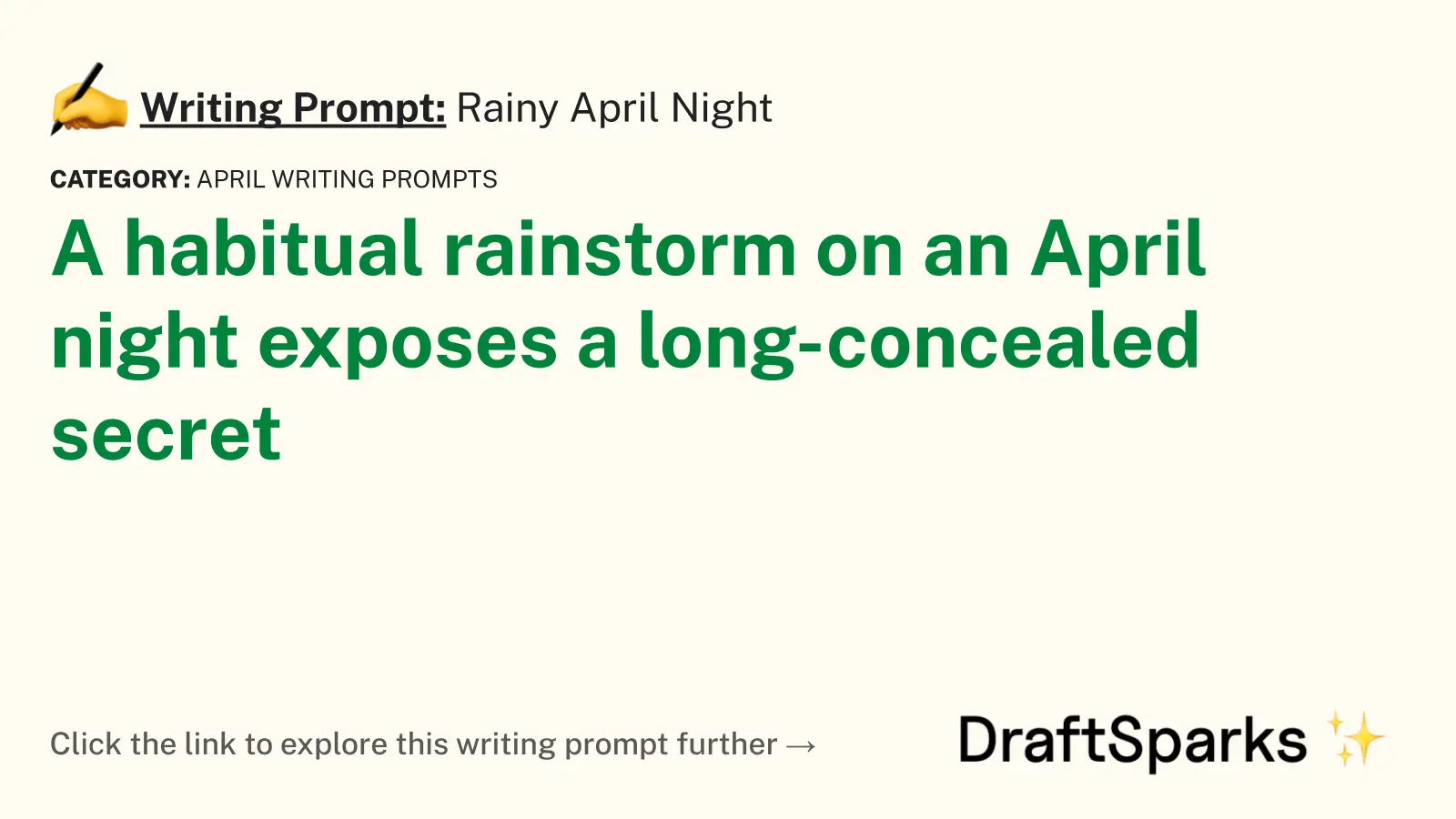Rainy April Night