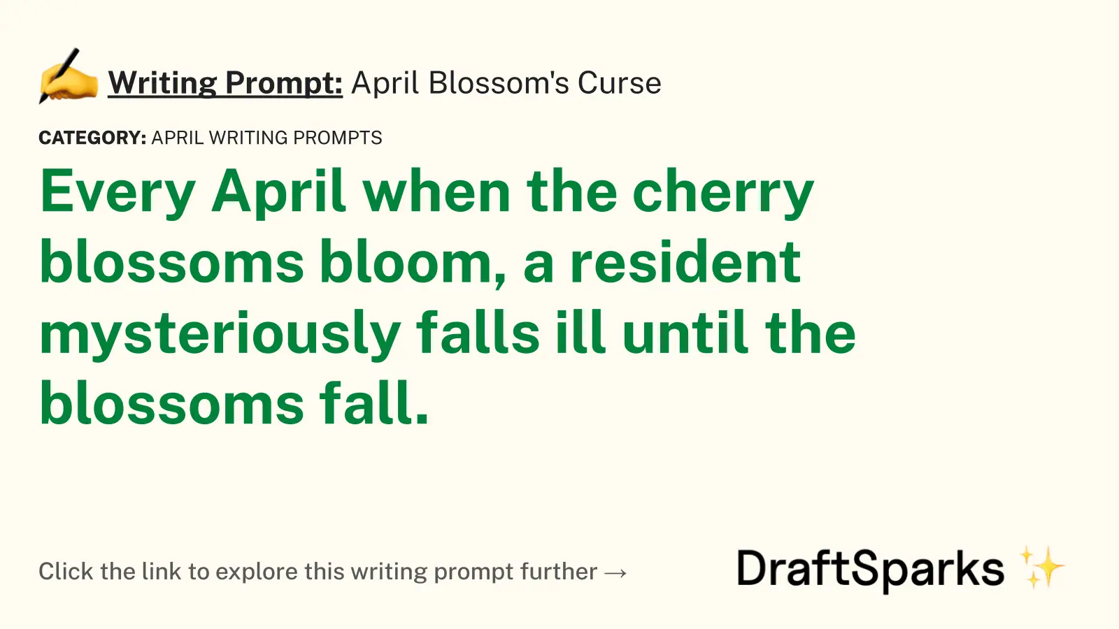 April Blossom’s Curse