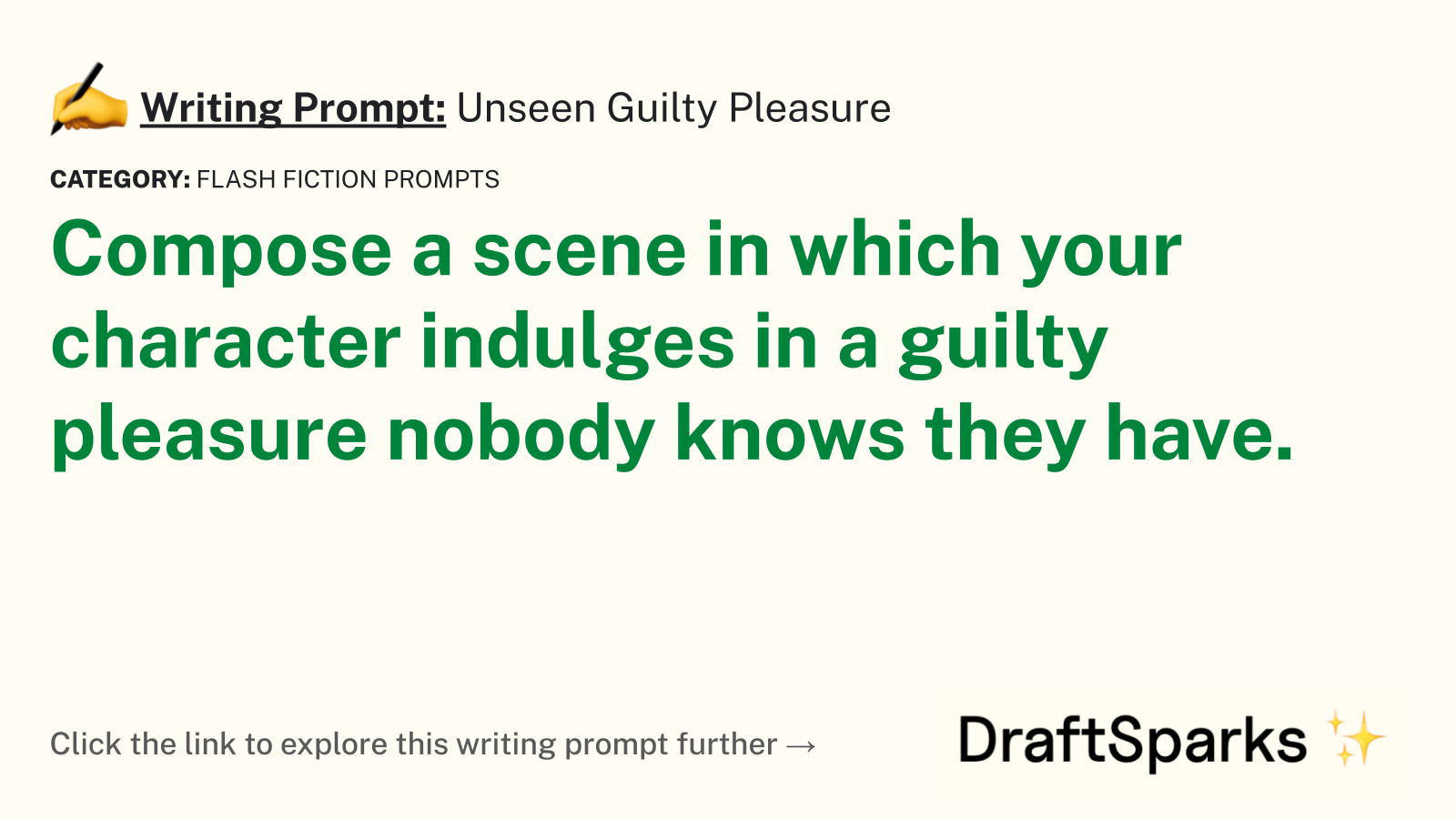Unseen Guilty Pleasure