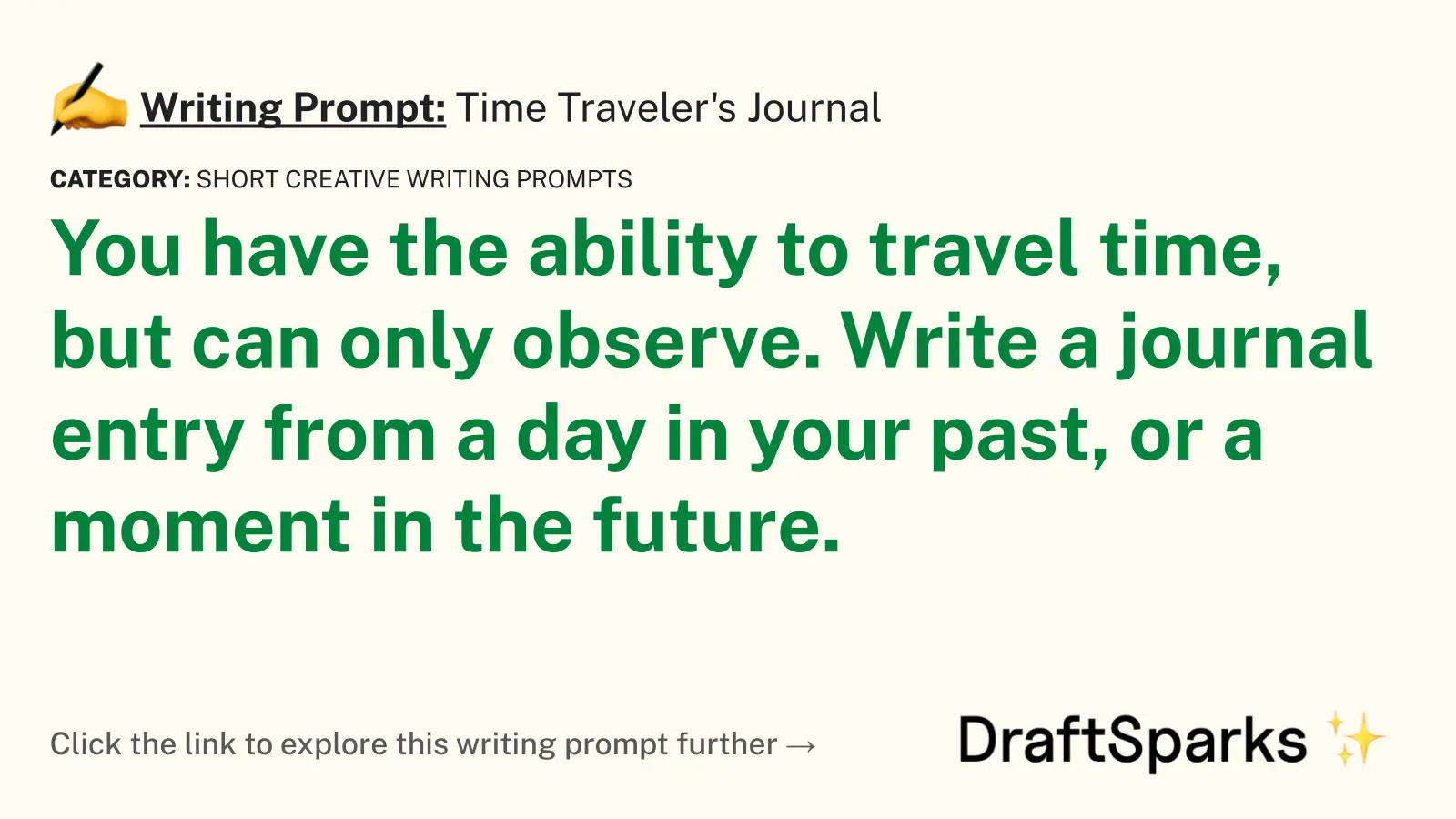 Time Traveler’s Journal