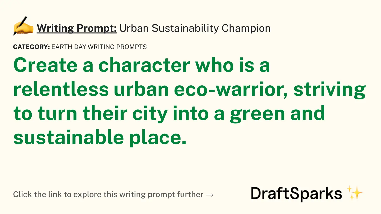 Urban Sustainability Champion