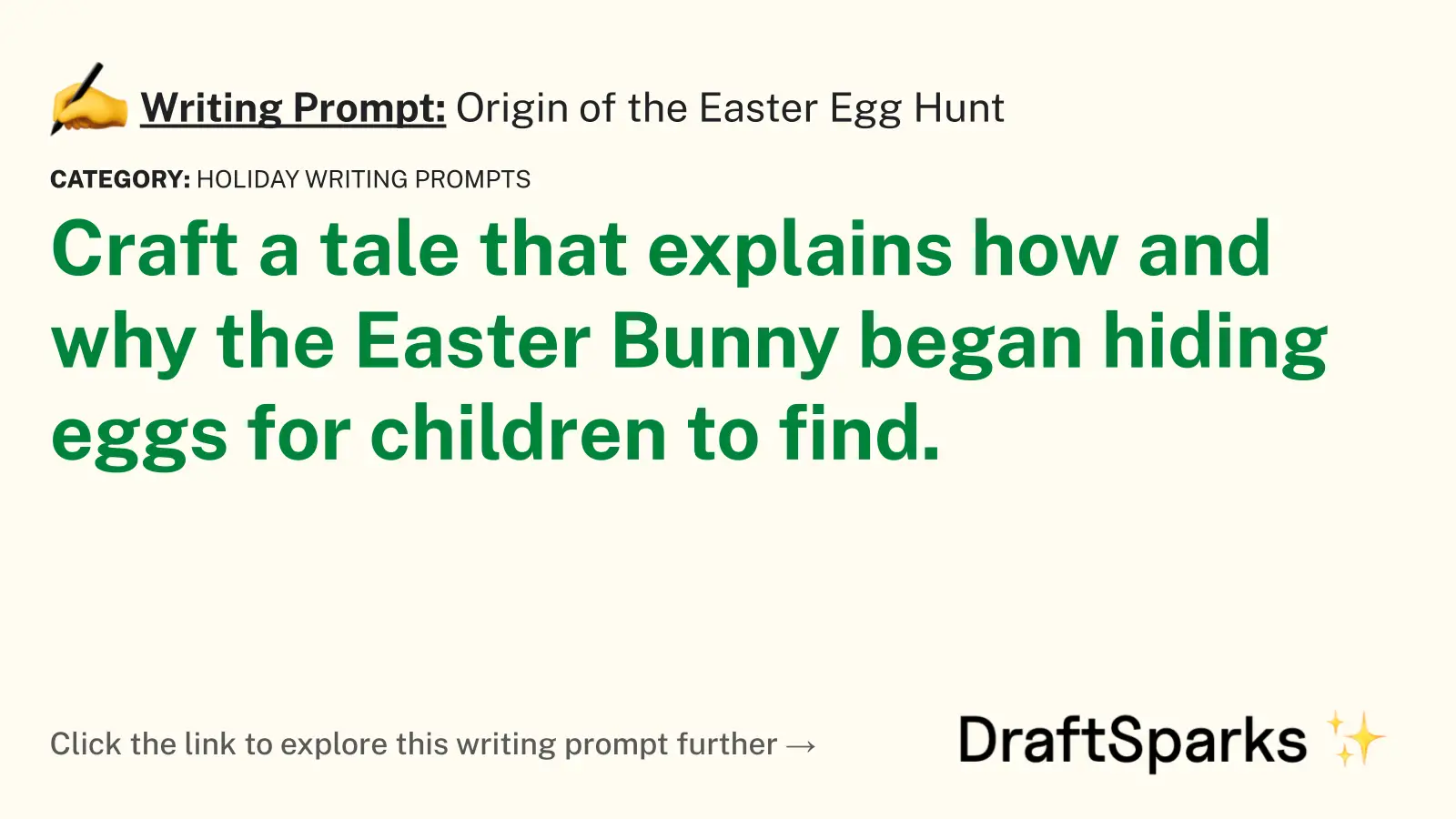 Origin of the Easter Egg Hunt