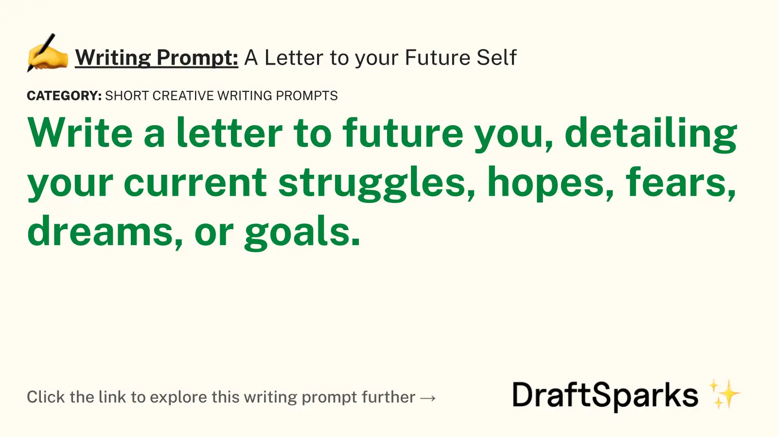A Letter to your Future Self