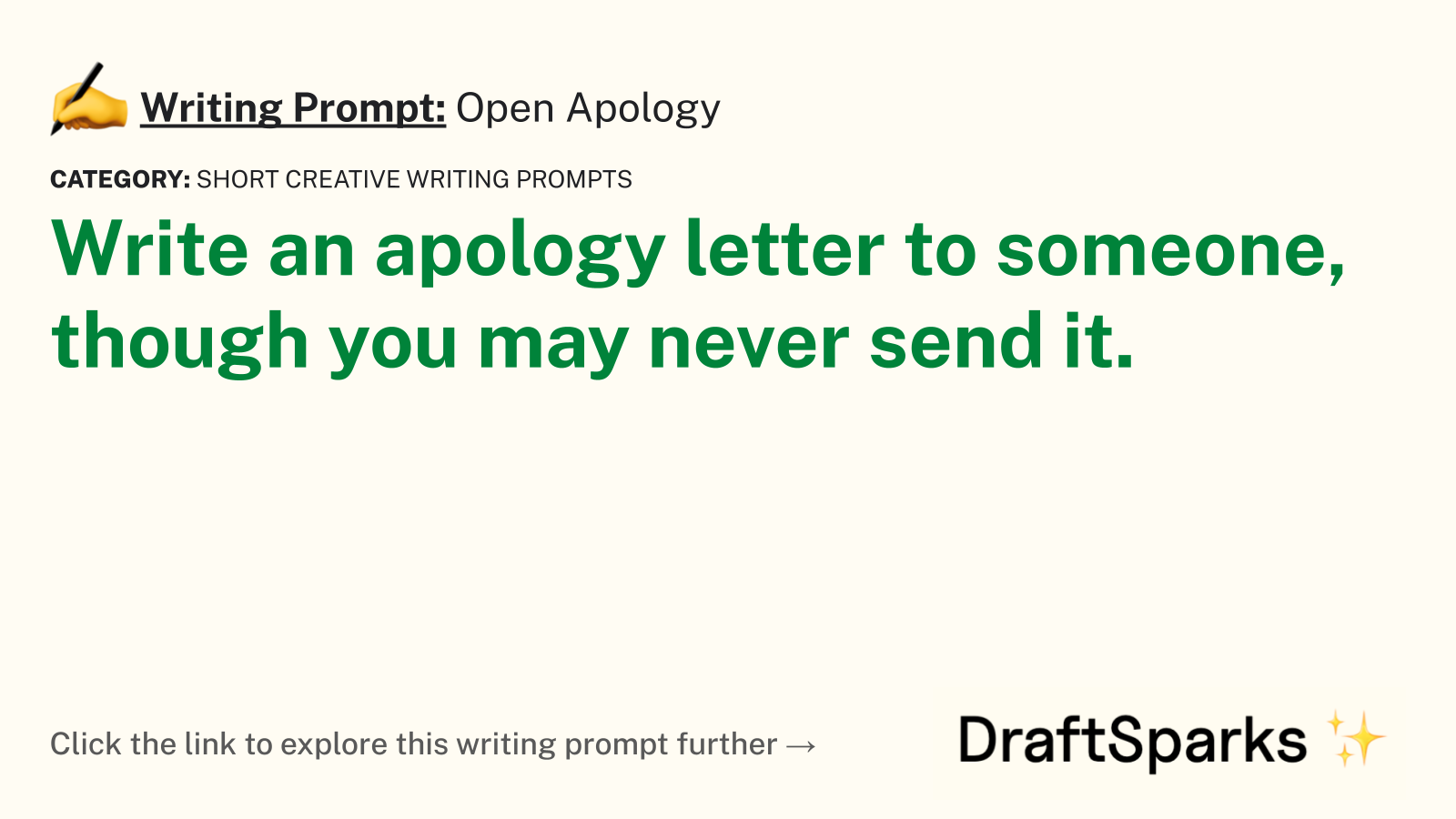 Open Apology