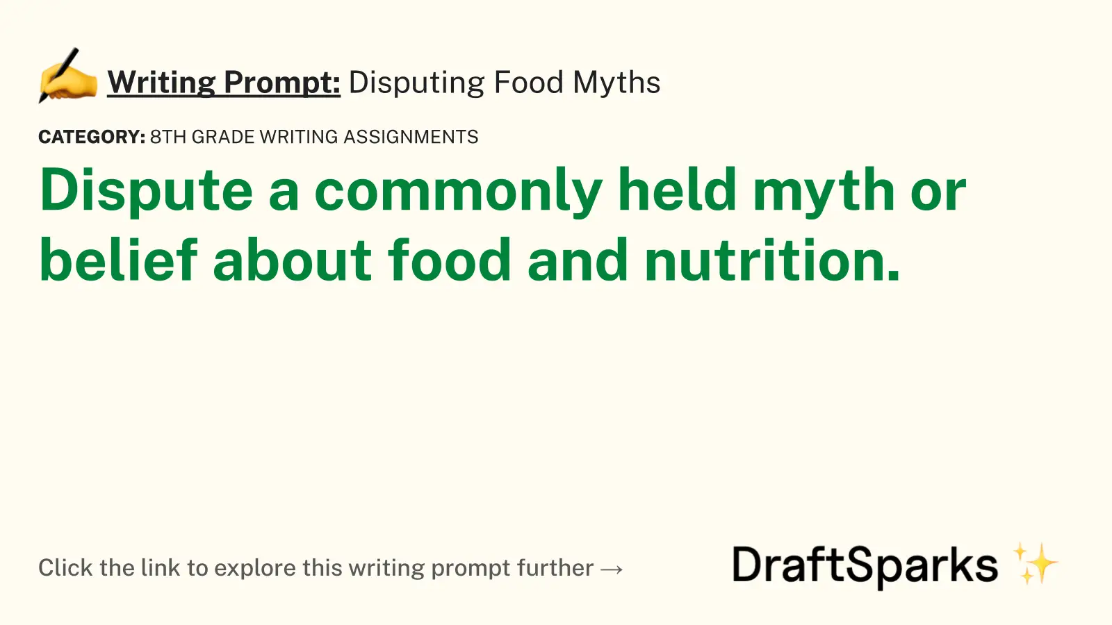 Disputing Food Myths