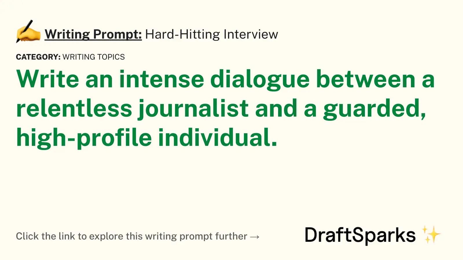 Hard-Hitting Interview