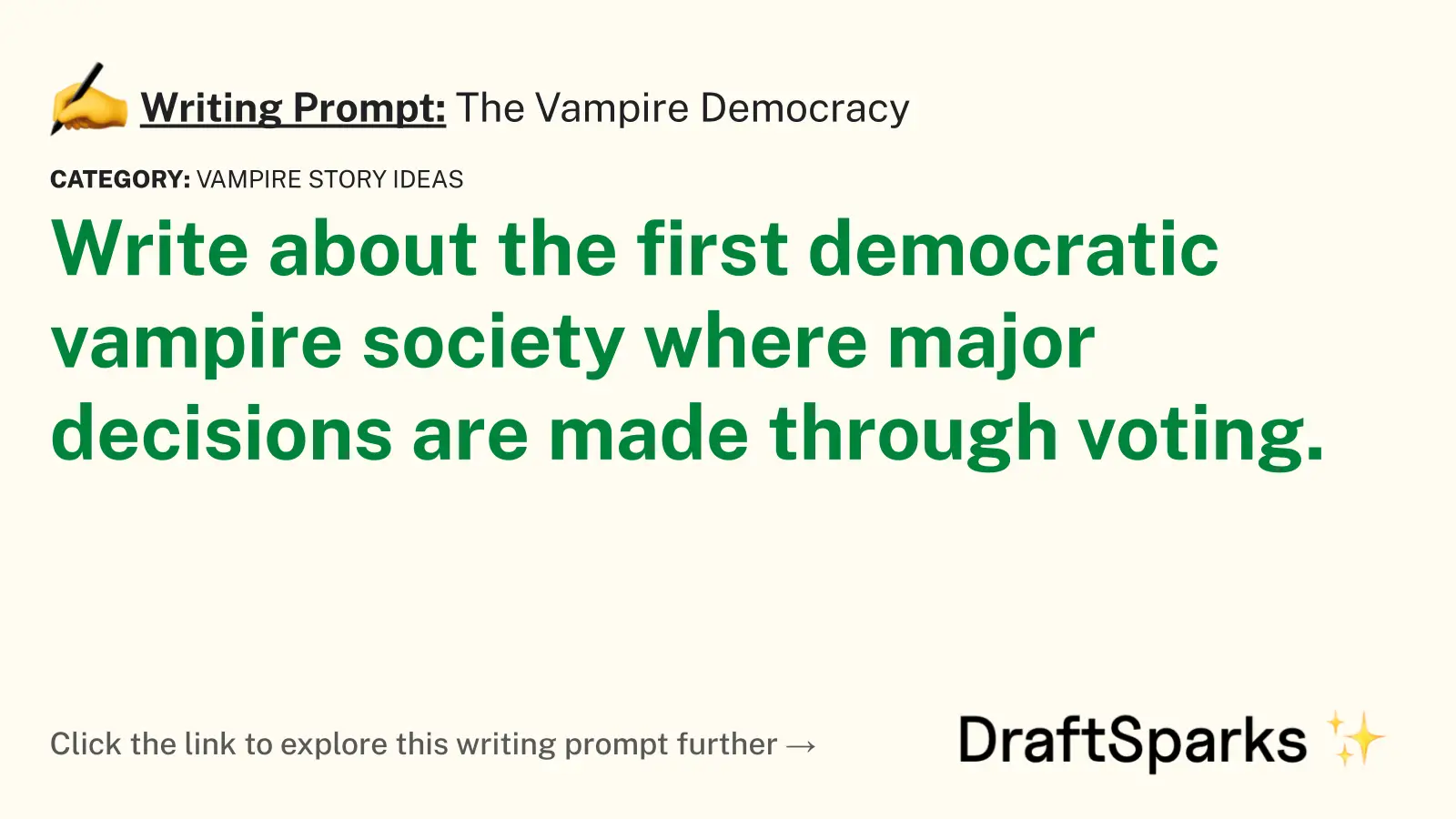 The Vampire Democracy