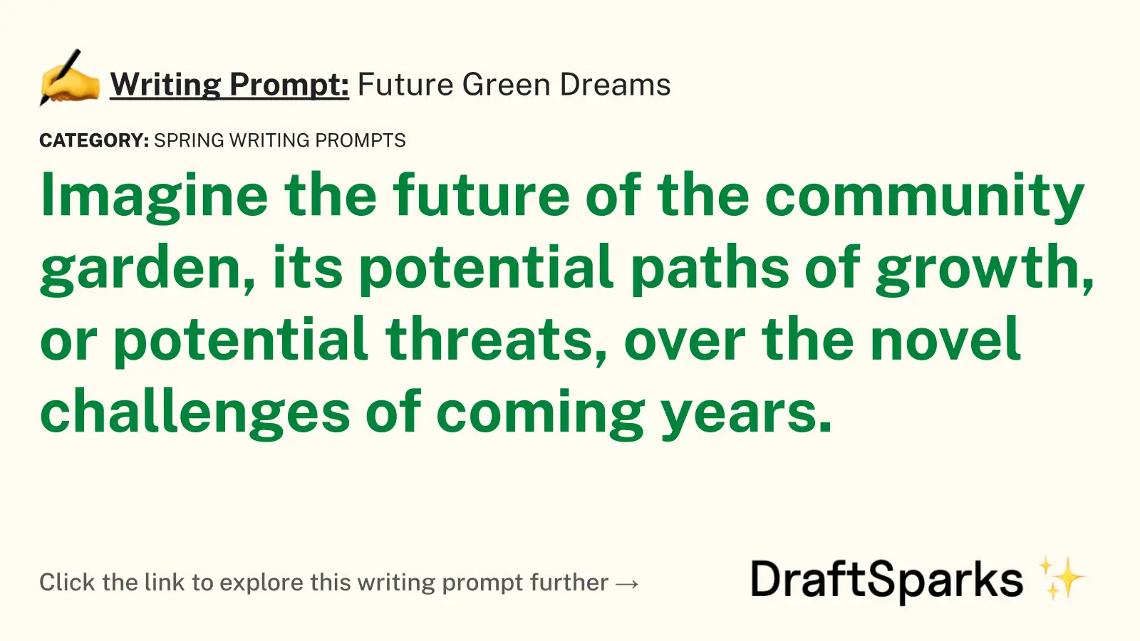 Future Green Dreams
