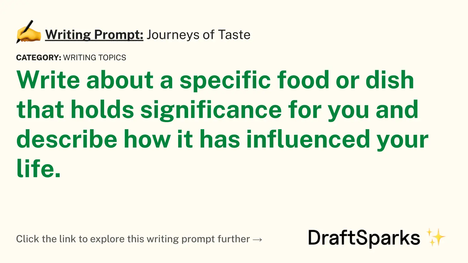 Journeys of Taste