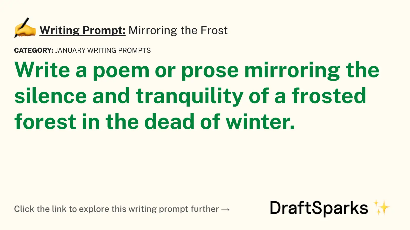 Mirroring the Frost