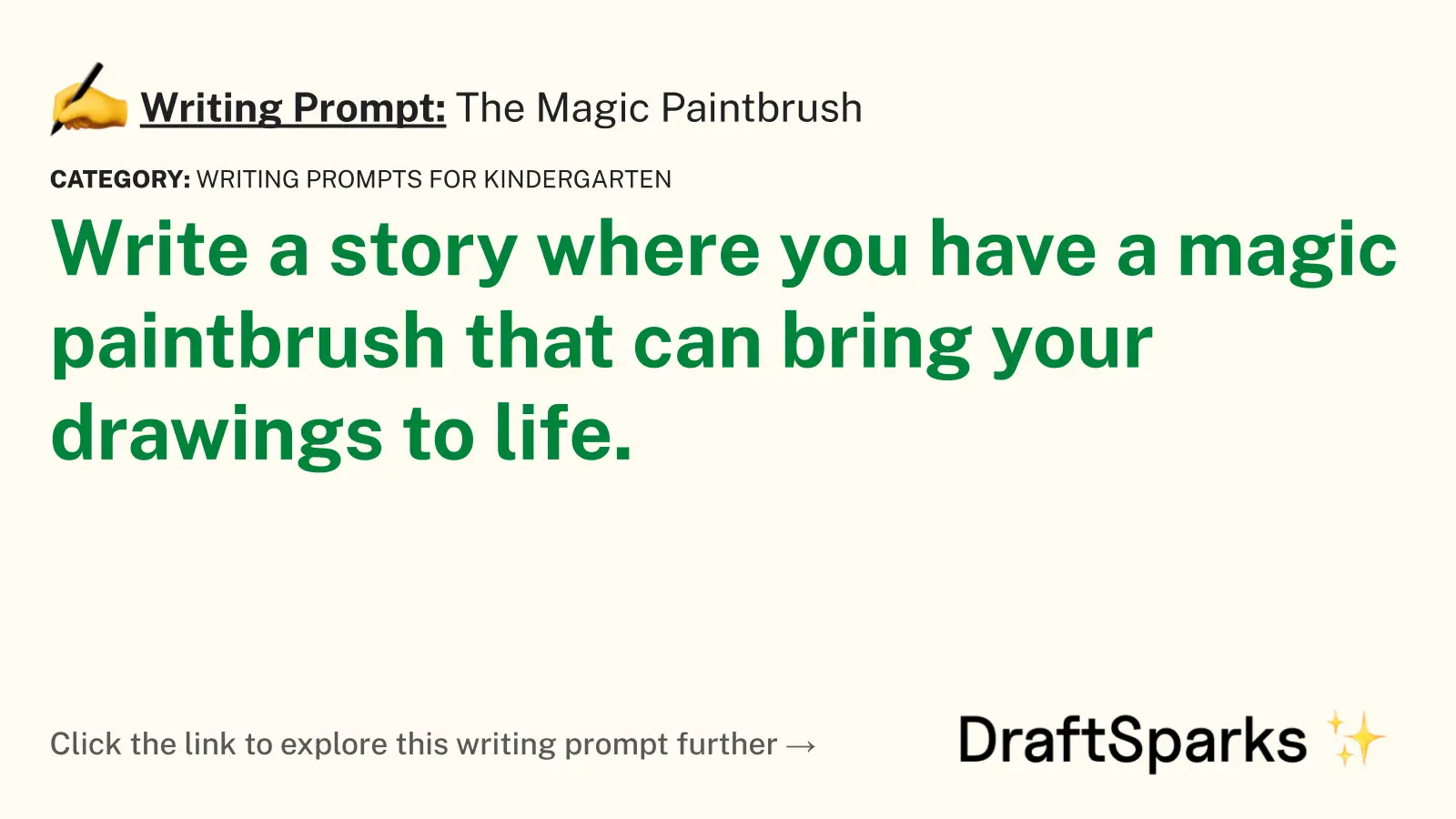 Writing Prompt: The Magic Paintbrush • DraftSparks
